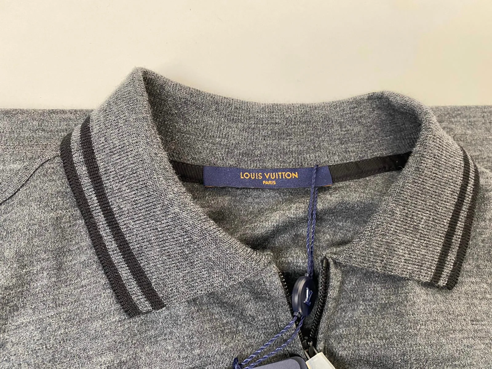 Monogram Detail Long Sleeve Polo