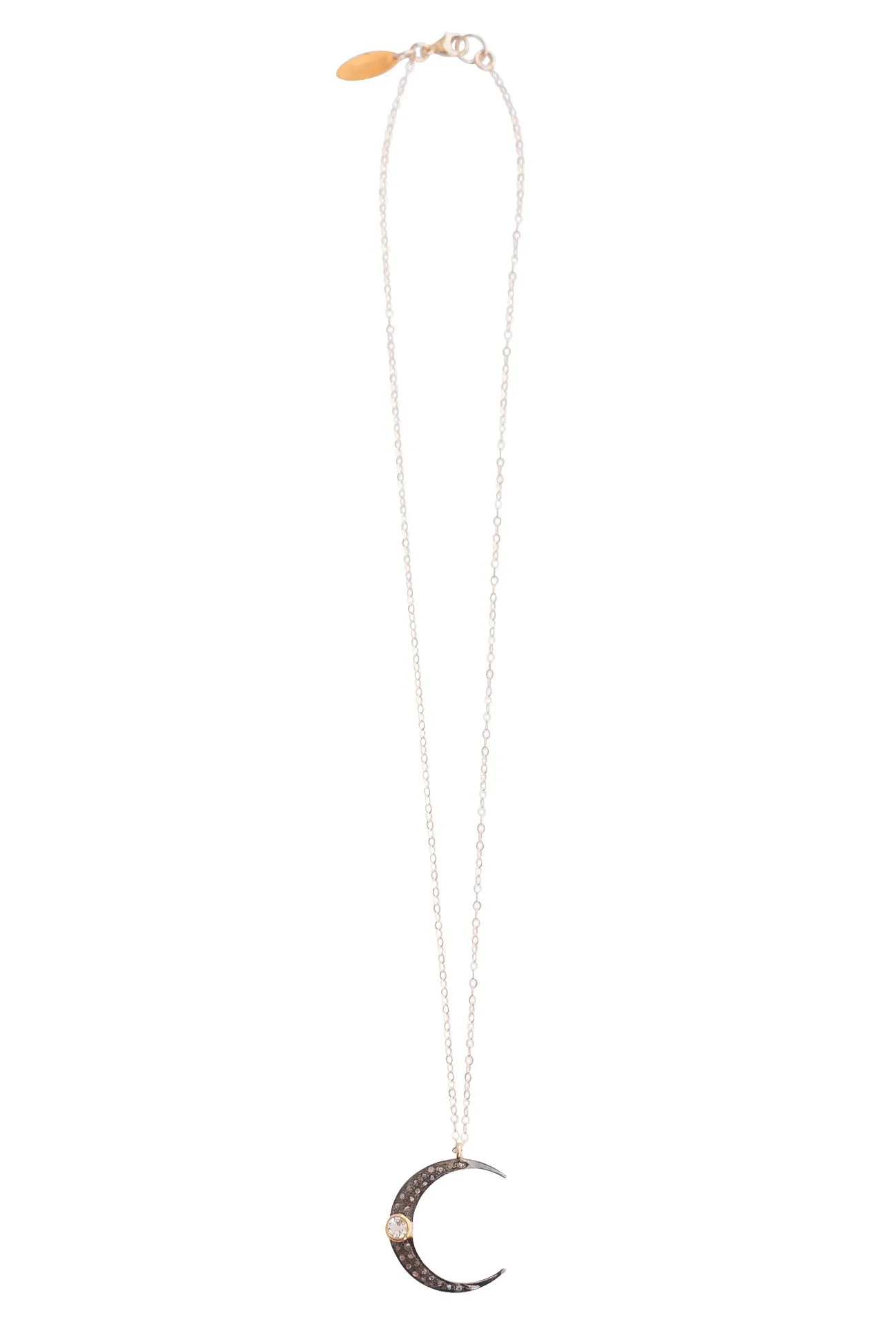 Moonstone Crescent Moon Necklace