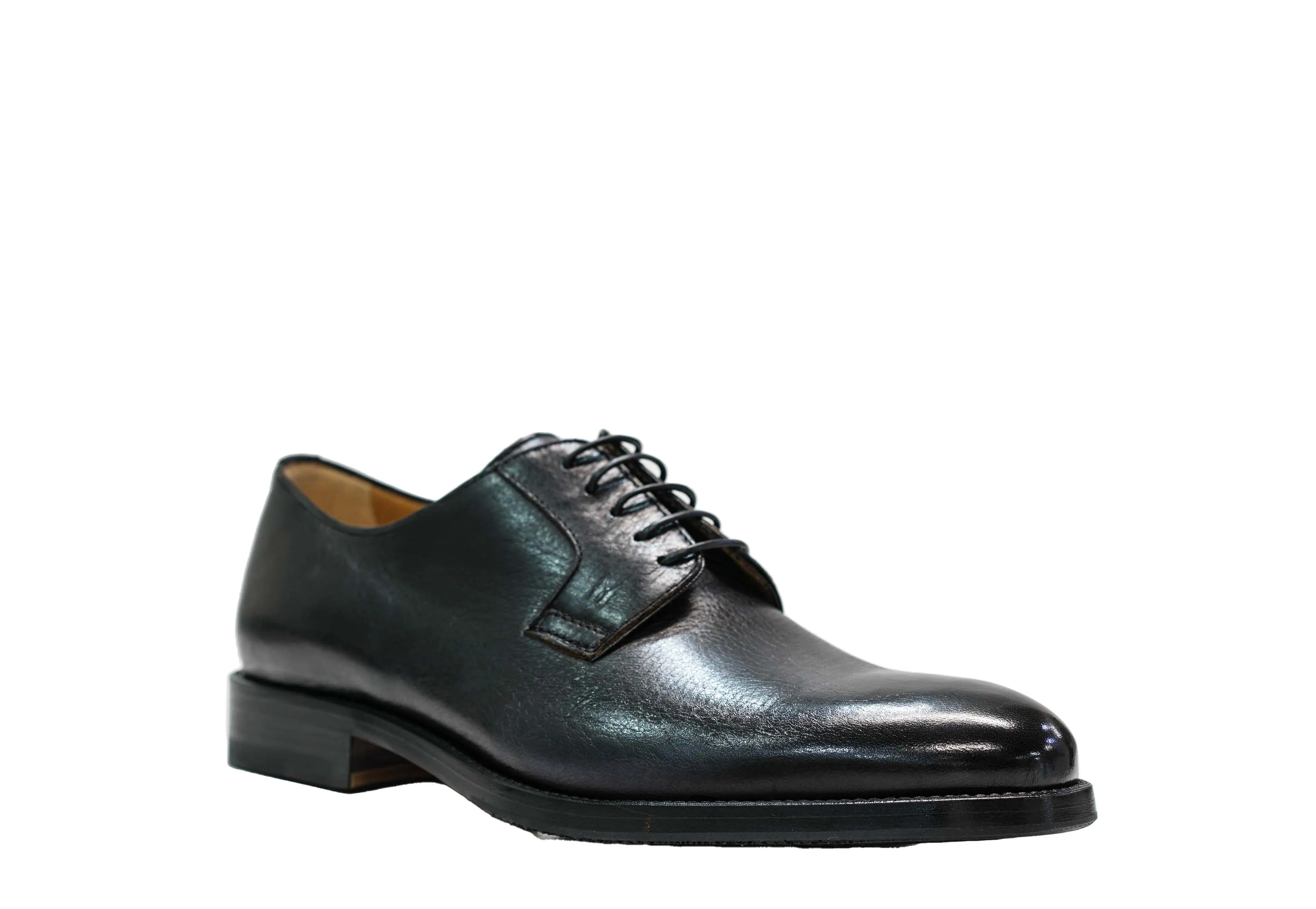 Moreschi Men's Black Cervo Leather Laceup 44193 30% OFF