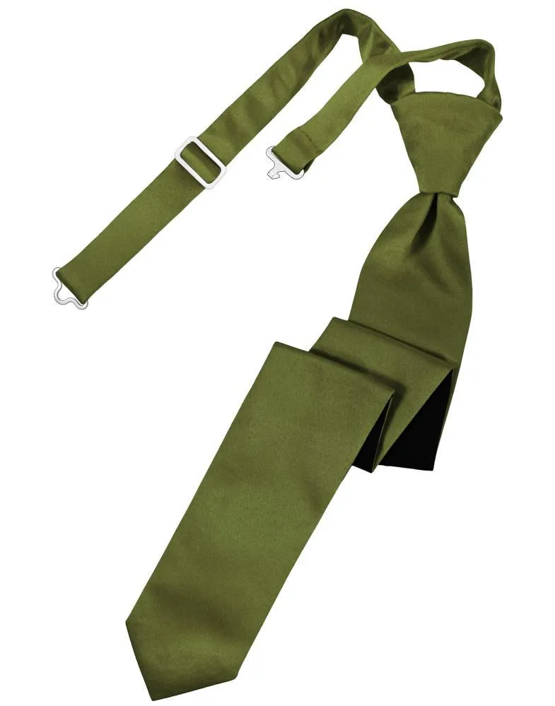 Moss Luxury Satin Skinny Necktie