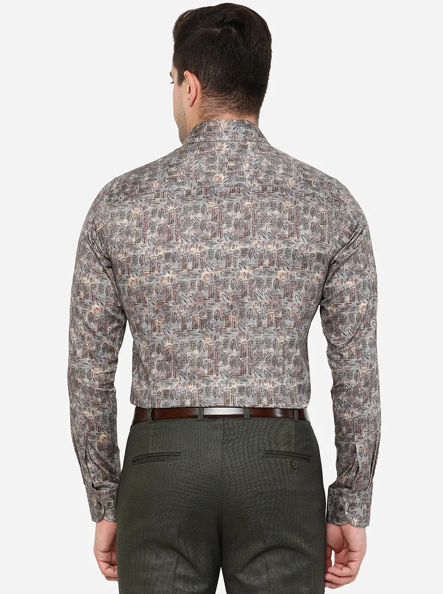 Multicolor Printed Slim Fit Party Wear Shirt | Wyre