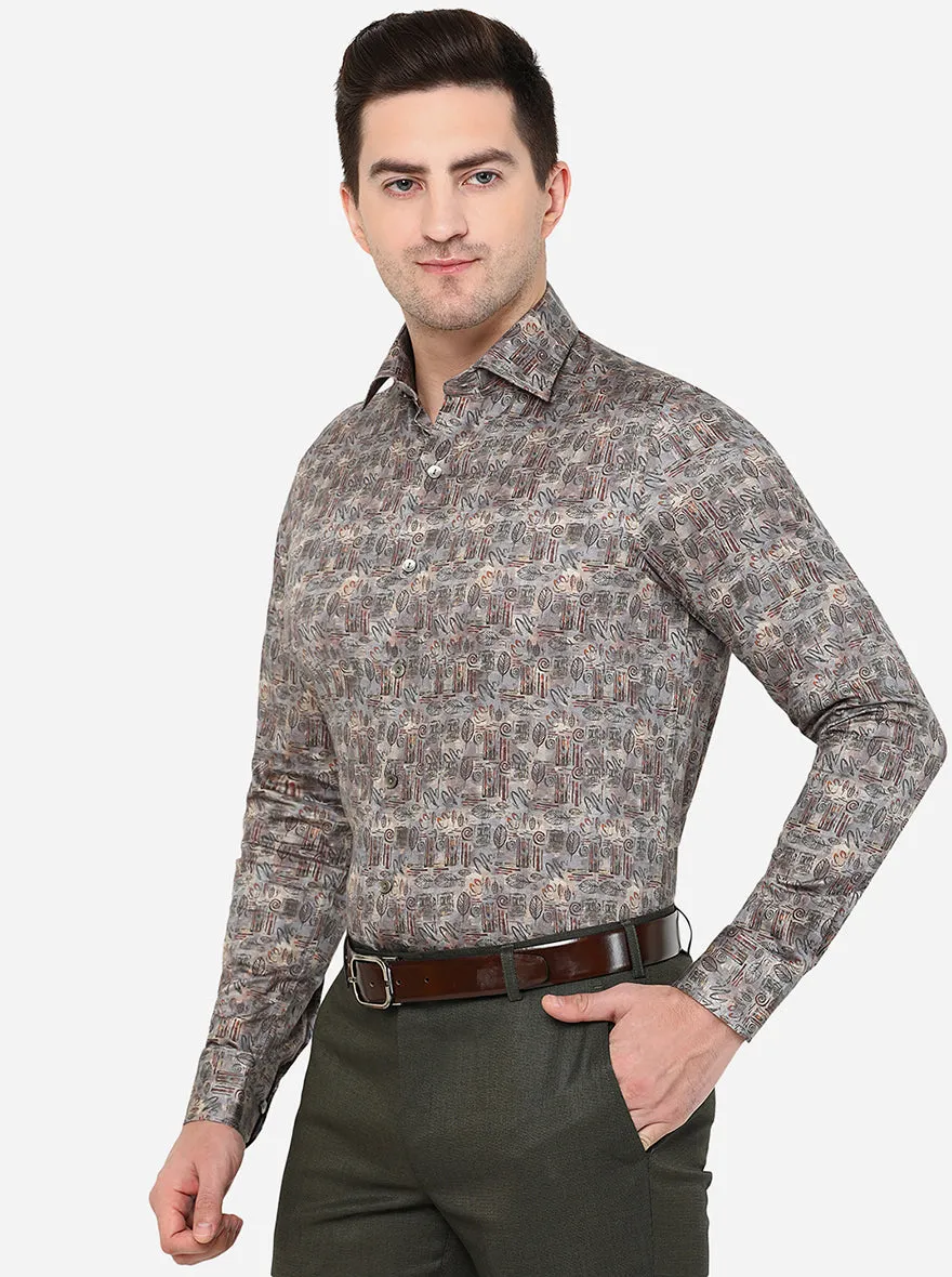 Multicolor Printed Slim Fit Party Wear Shirt | Wyre
