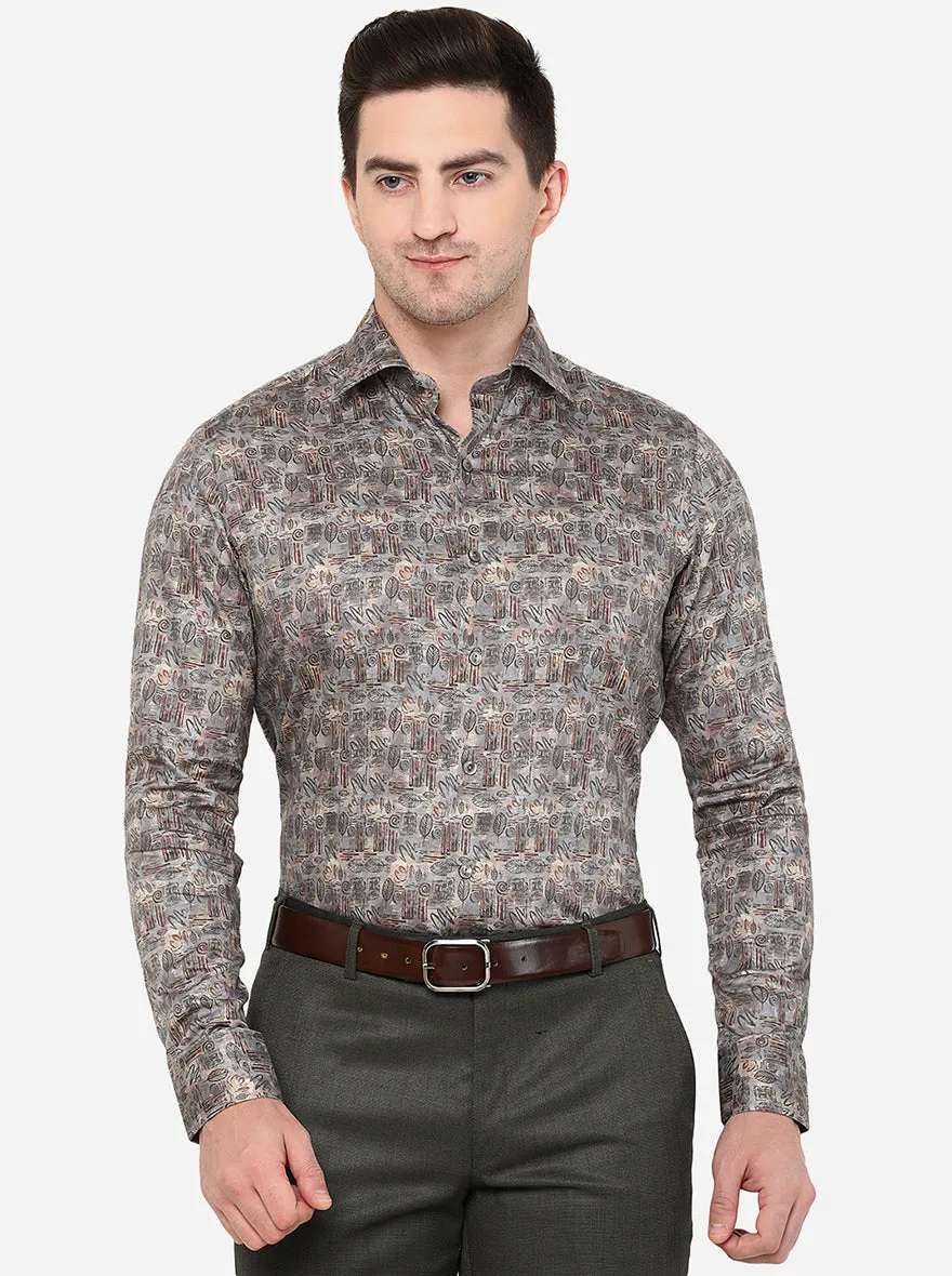 Multicolor Printed Slim Fit Party Wear Shirt | Wyre