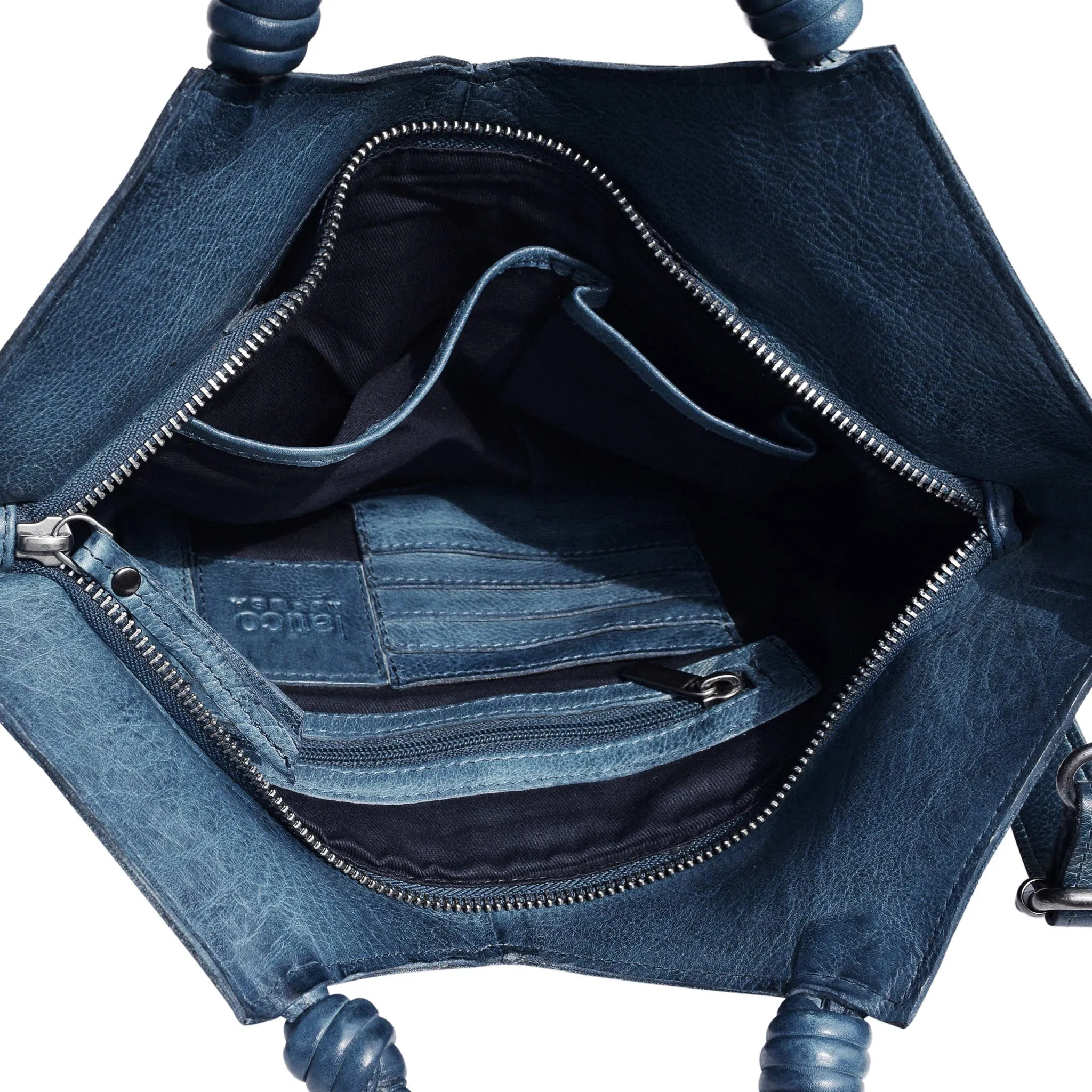 Nash Handcrafted Leather Tote/Crossbody Bag in Moss