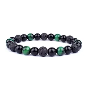 Natural Black Obsidian Hematite Tiger Eye Beads Bracelets Men for Magnetic Health Protection Women Jewelry Pulsera Hombre
