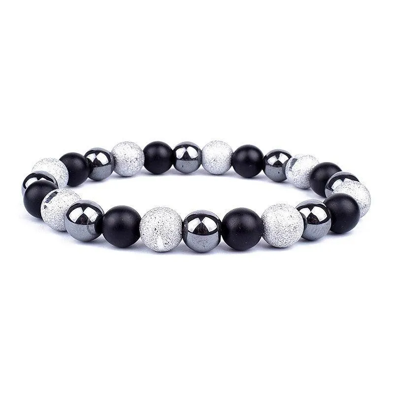 Natural Black Obsidian Hematite Tiger Eye Beads Bracelets Men for Magnetic Health Protection Women Jewelry Pulsera Hombre