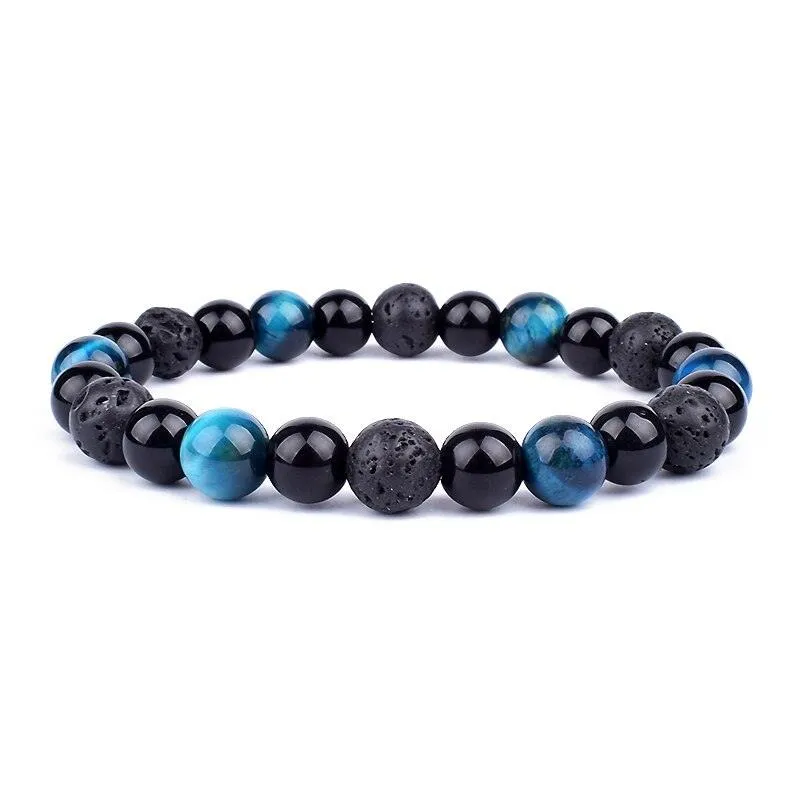 Natural Black Obsidian Hematite Tiger Eye Beads Bracelets Men for Magnetic Health Protection Women Jewelry Pulsera Hombre