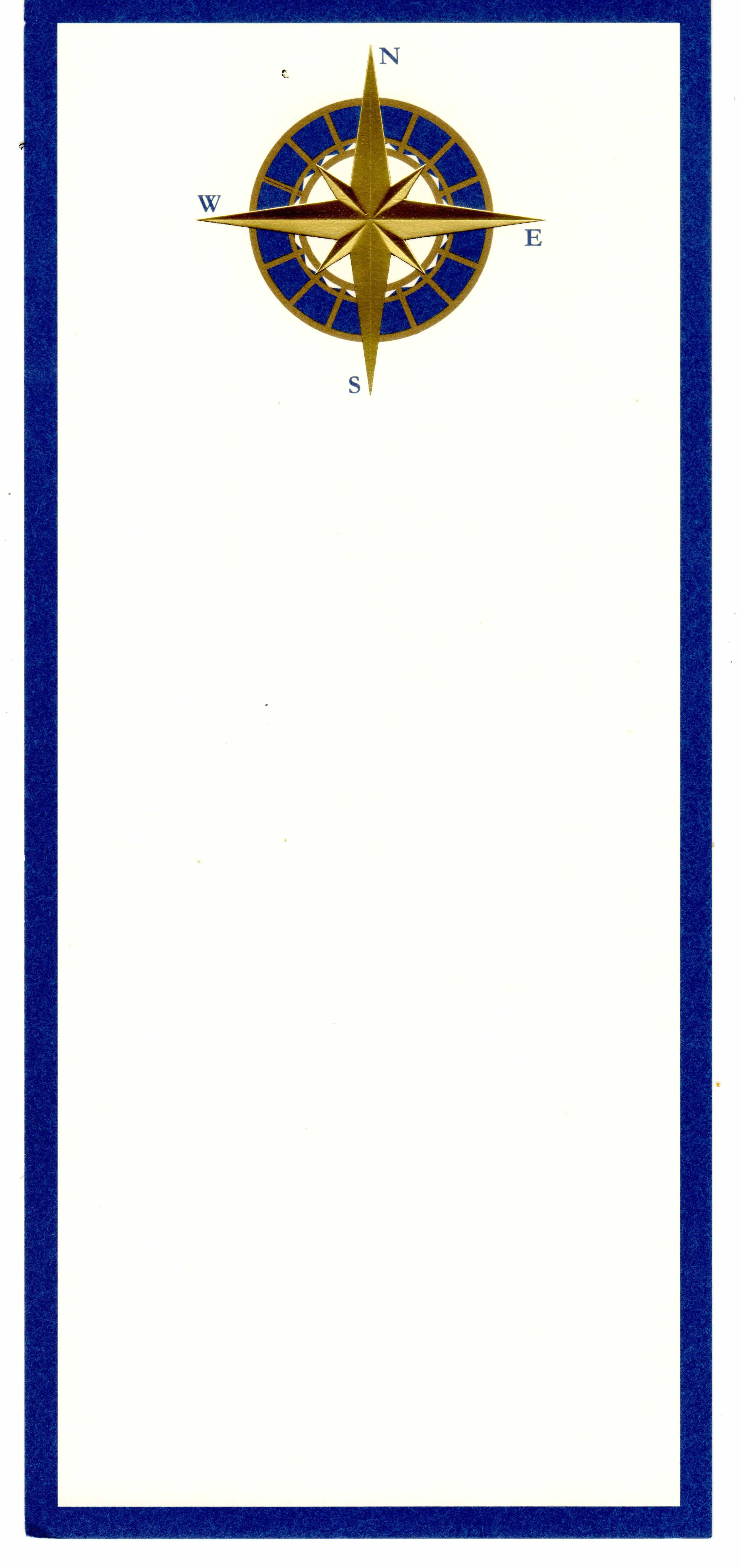 NAUTICAL COMPASS - BLANK STOCK INVITATION