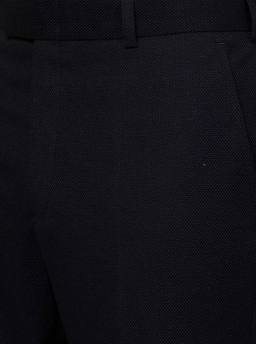 Navy Blue Solid SLIM FIT Formal Trouser | JB Studio