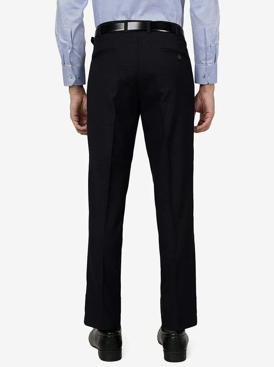 Navy Blue Solid SLIM FIT Formal Trouser | JB Studio