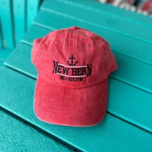 New Bern Anchor Hat in Coral