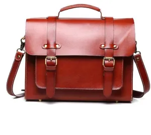 New Unisex Leather Retro Briefcase &  Messenger Bag
