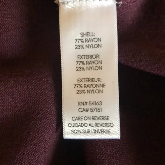 New Women’s Sweater Calvin Klein Purple Long Sleeve Turtleneck Sweater Women’s L