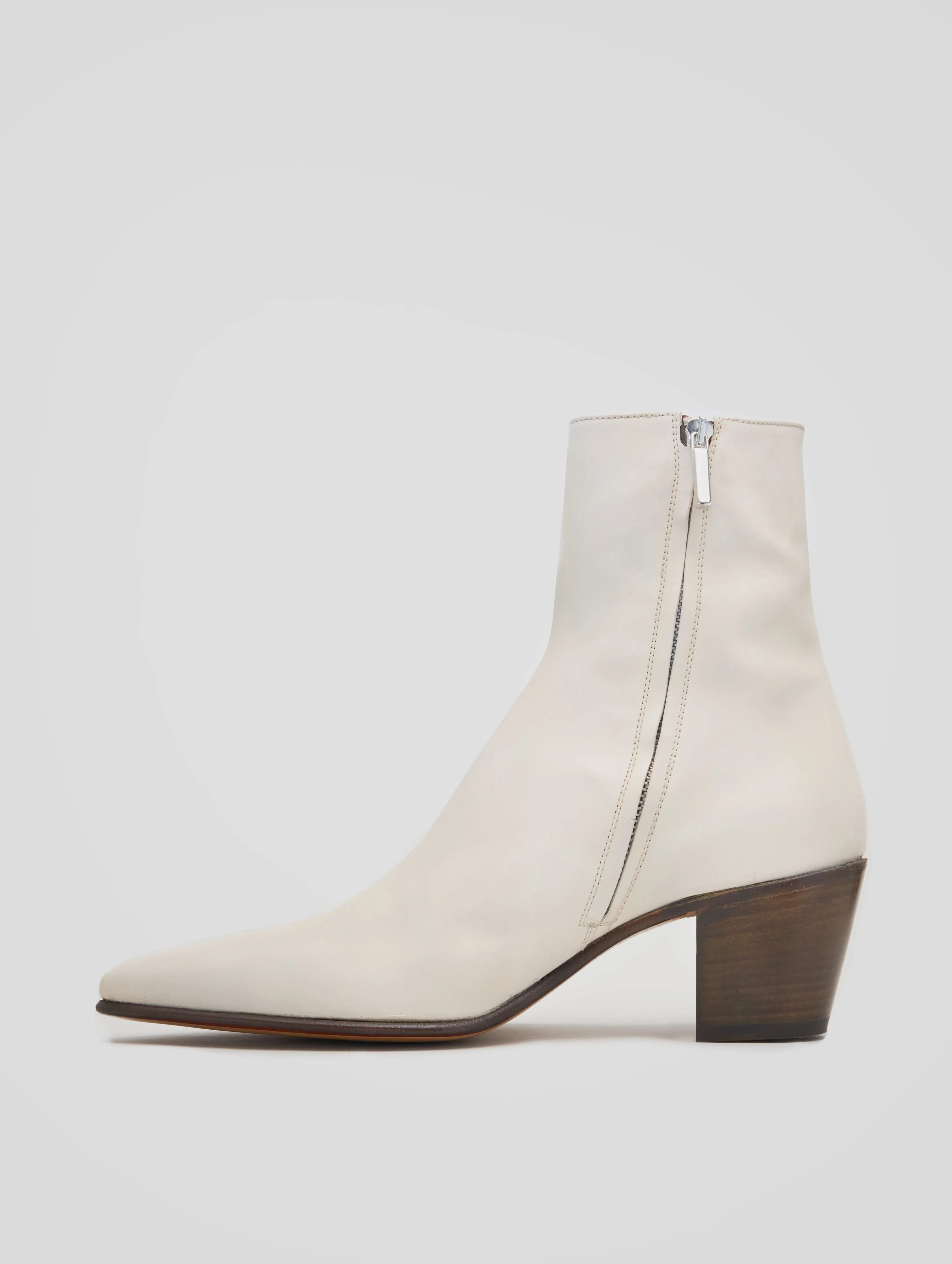 NICO 60MM ANKLE BOOT IN IVORY CALFSKIN Woman