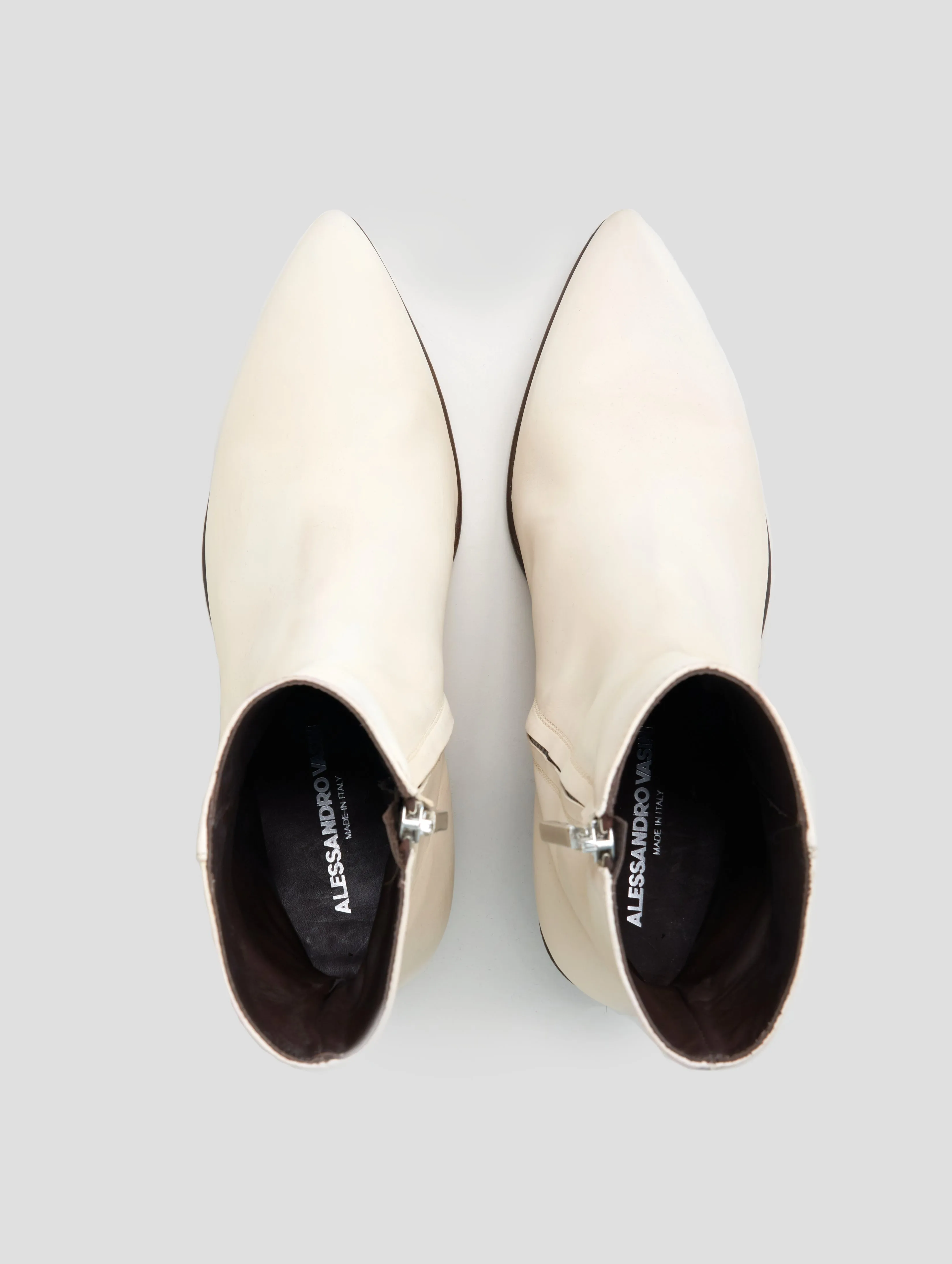 NICO 60MM ANKLE BOOT IN IVORY CALFSKIN Woman