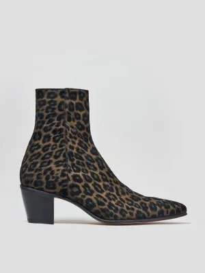 NICO 60MM ANKLE BOOT IN LEOPARD SUEDE