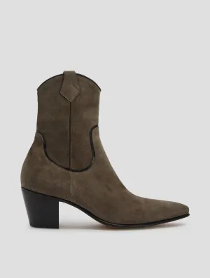 NICO 60MM ARIZONA BOOT IN SMOKE SUEDE-Woman