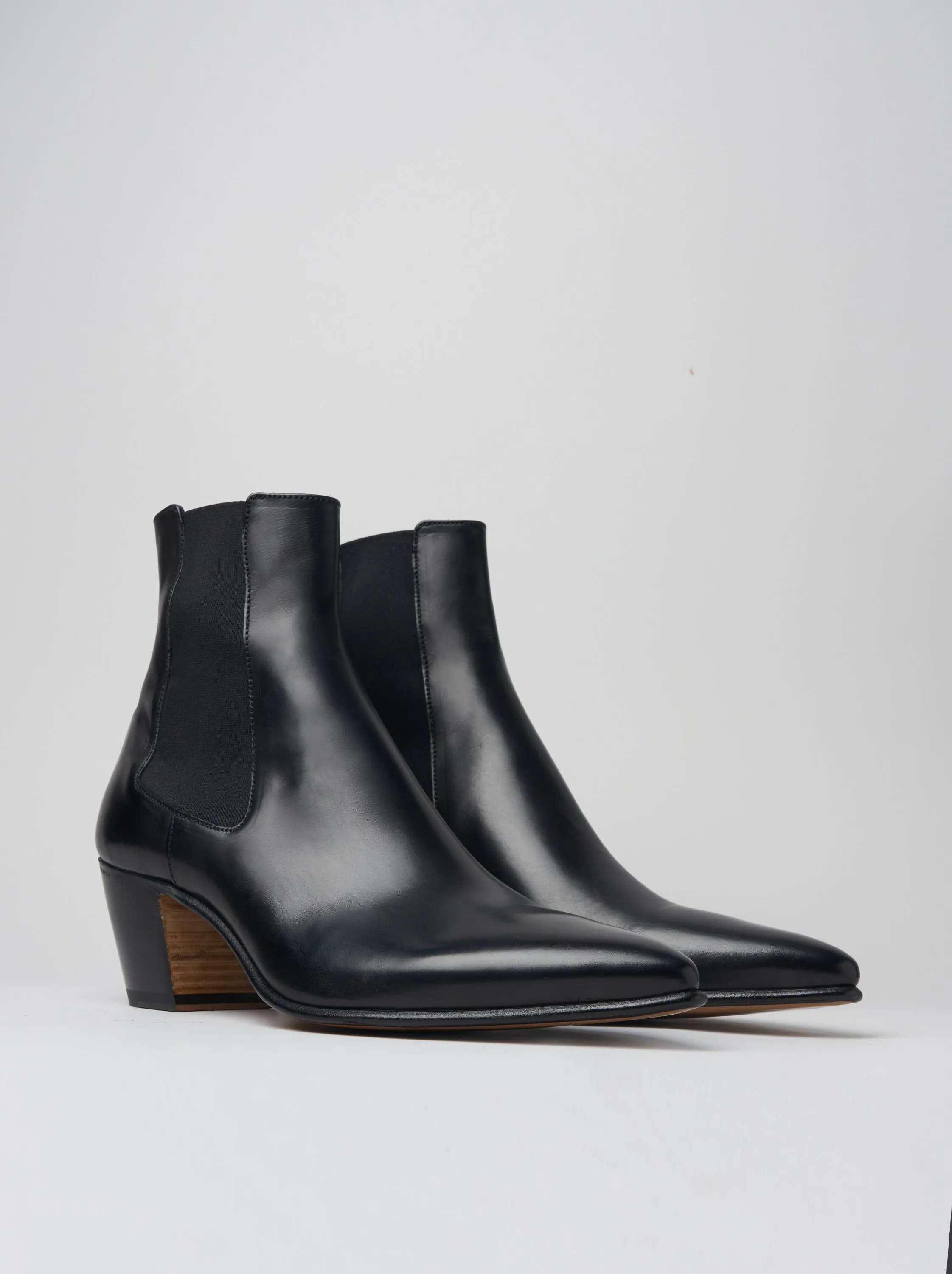 NICO 60MM CHELSEA BOOT IN BLACK CALFSKIN