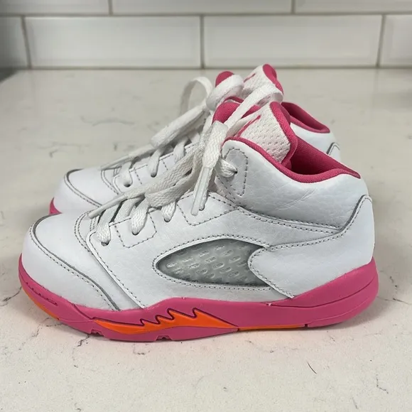 Nike Air Jordan 5 Retro (TD) 'Pinksicle' White Pink Kid’s Size 9C 725172-168