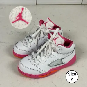 Nike Air Jordan 5 Retro (TD) 'Pinksicle' White Pink Kid’s Size 9C 725172-168
