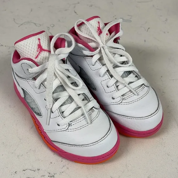 Nike Air Jordan 5 Retro (TD) 'Pinksicle' White Pink Kid’s Size 9C 725172-168