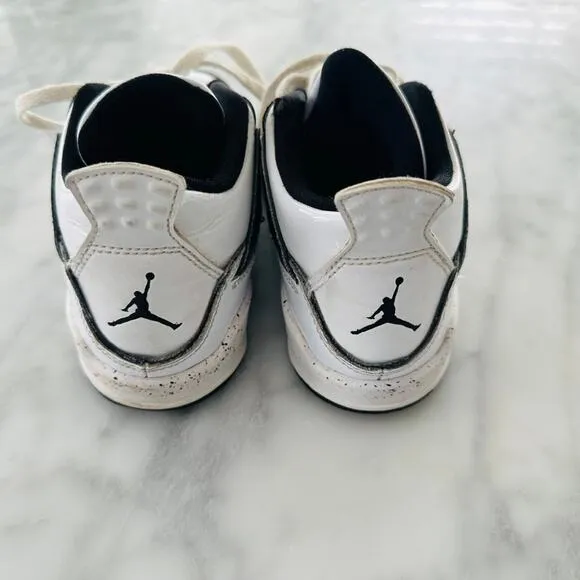Nike Air Jordan Retro 4 SE PS DIY Kids 12 Child Mid Dunk Black White #DC4100