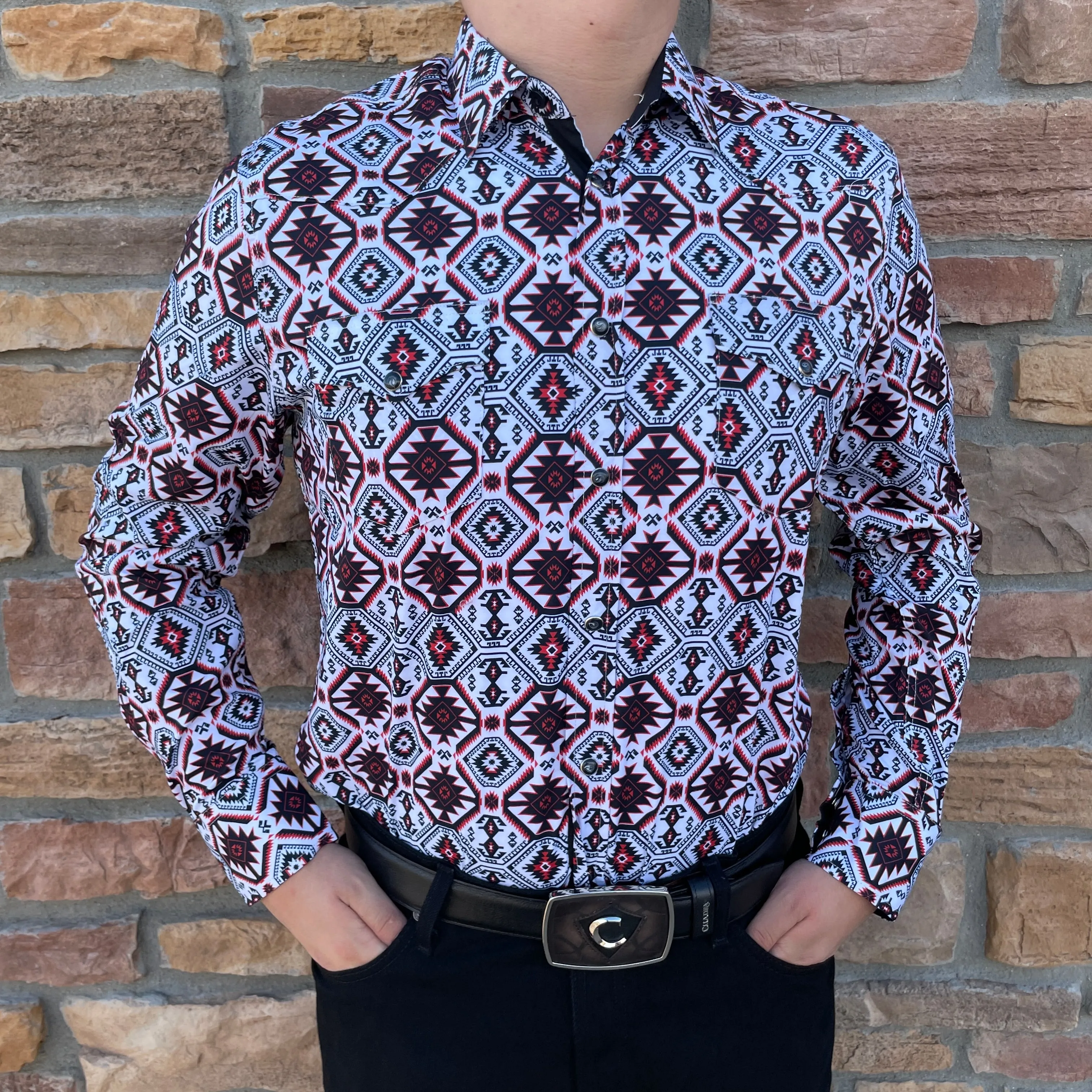 Niko Aztec White/Red Shirt