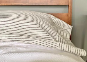 Norse Stripe Pillowcase White