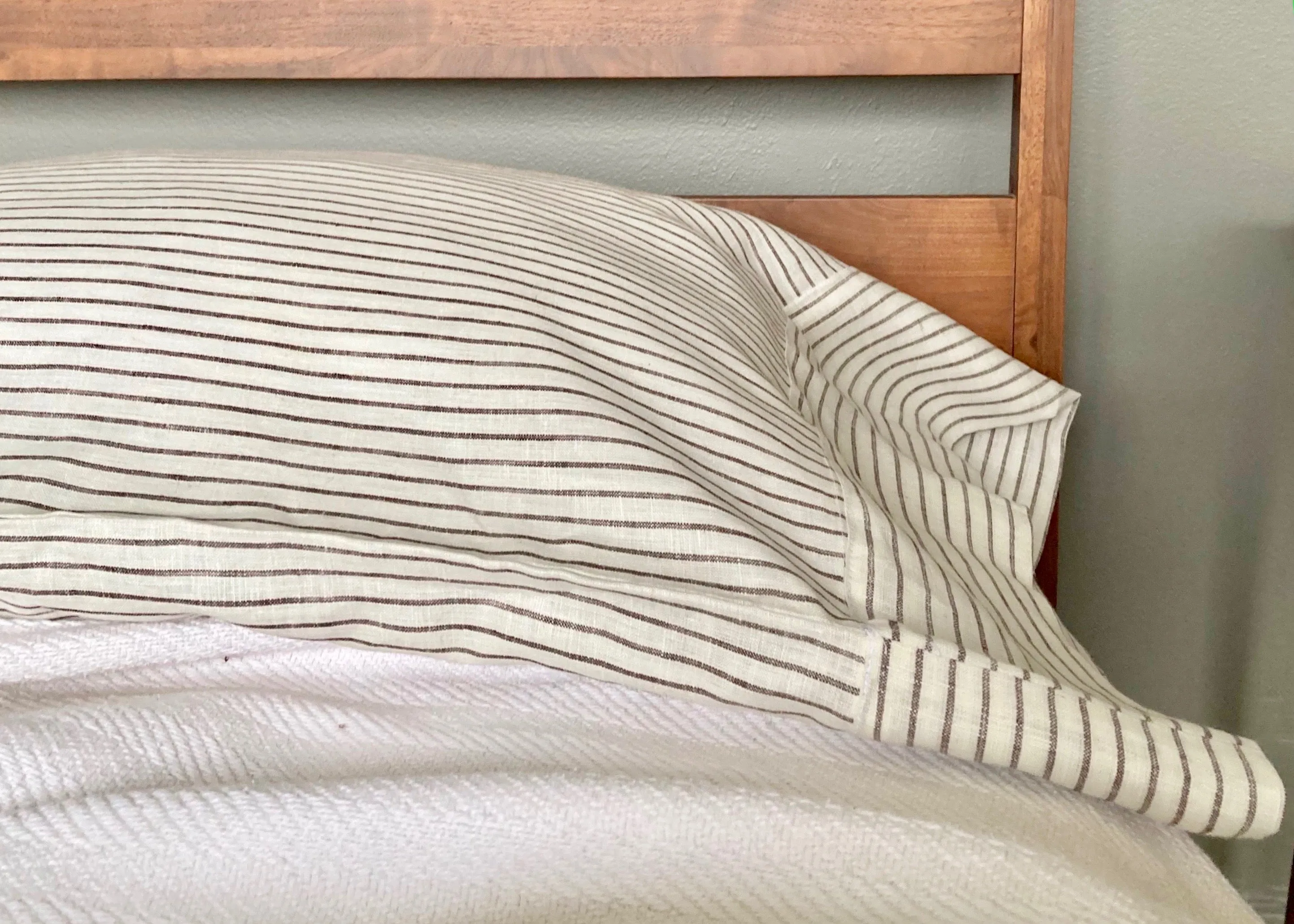 Norse Stripe Pillowcase White