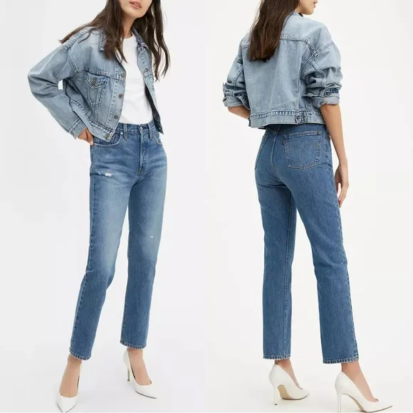 NWT Levi’s 501 Distressed Jeans in Athens Dark W30 X L30