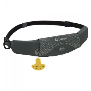 Onyx M-16 Manual Inflatable Belt Pack Life Jacket - Grey ONX3516