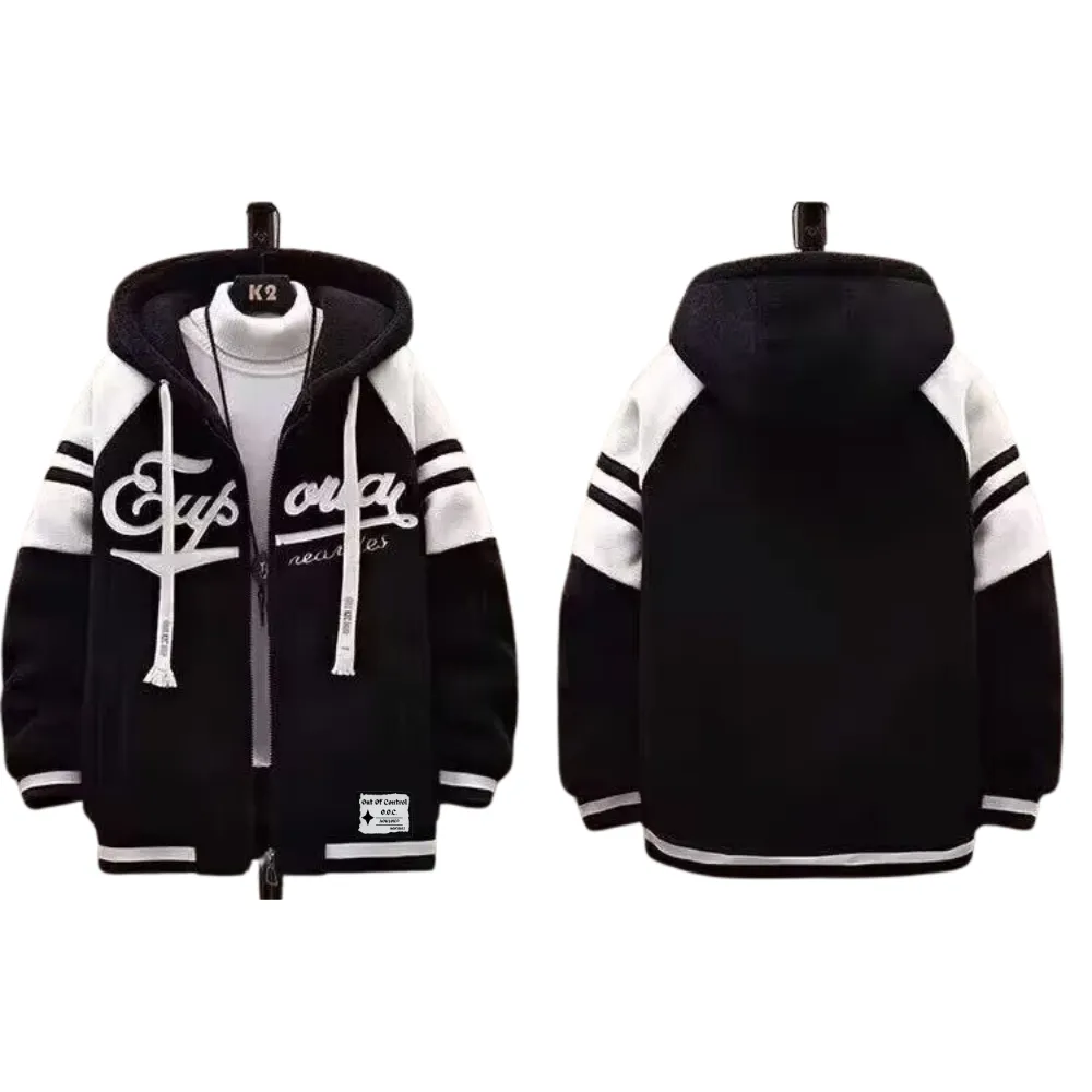 OOC' Casual Vintage Sherpa Hooded Coat