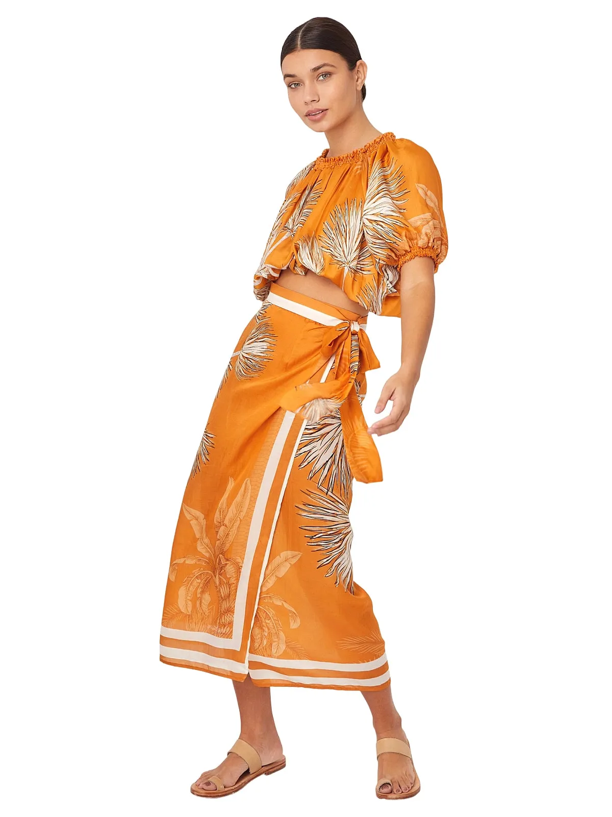 Orange 527 Wrap Skirt