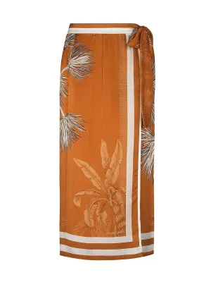 Orange 527 Wrap Skirt