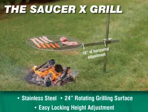 Outdoor Saucer X Grill Campfire Grill