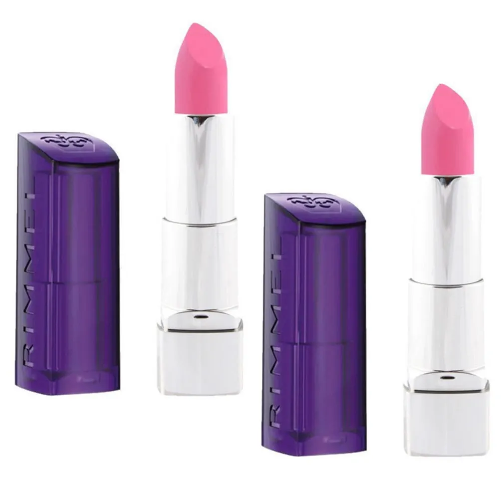 Pack of 2 Rimmel London Moisture Renew Lipstick, Oxford Street Fuchsia 130