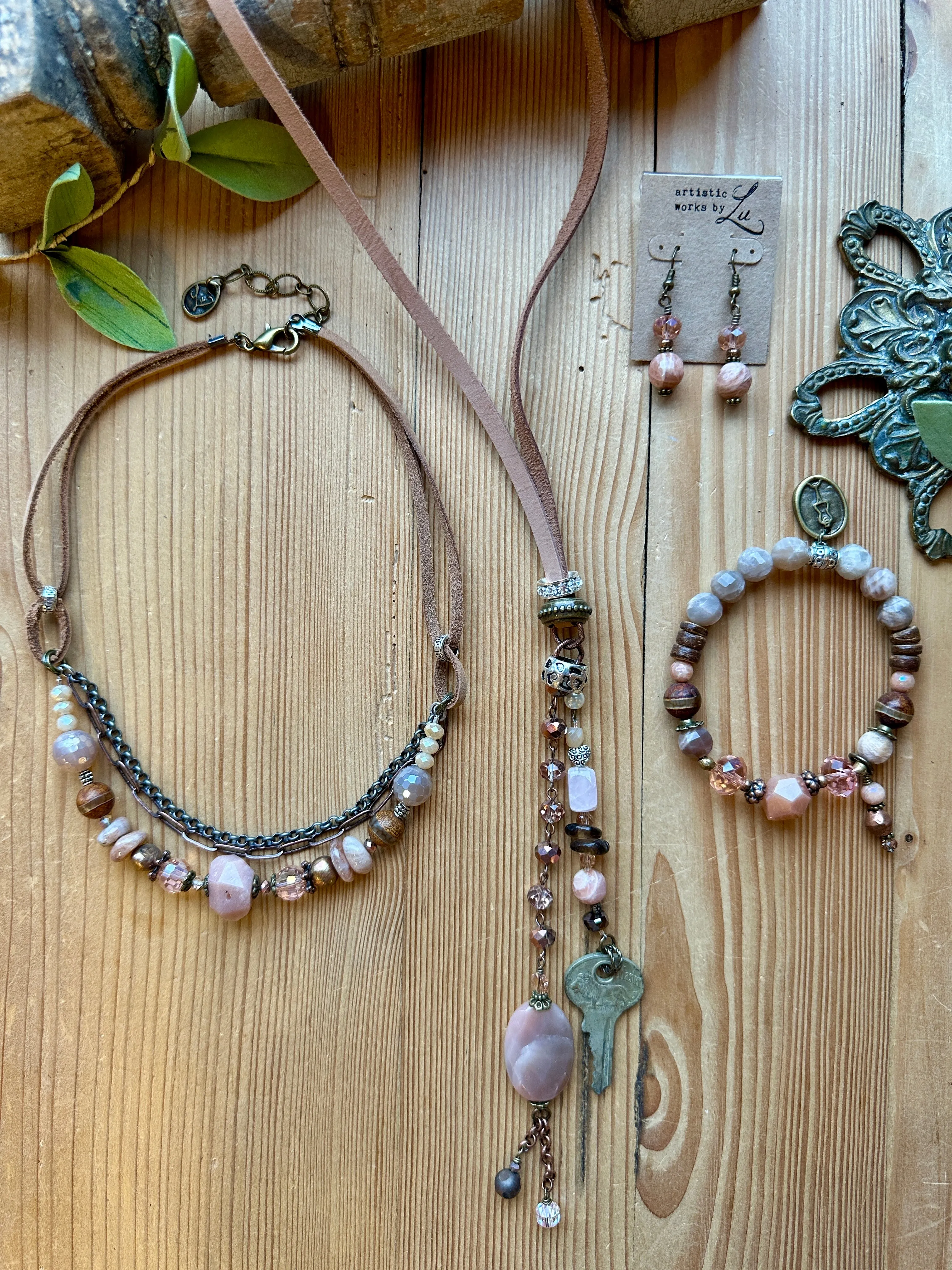 Pale Dogwood Long Necklace