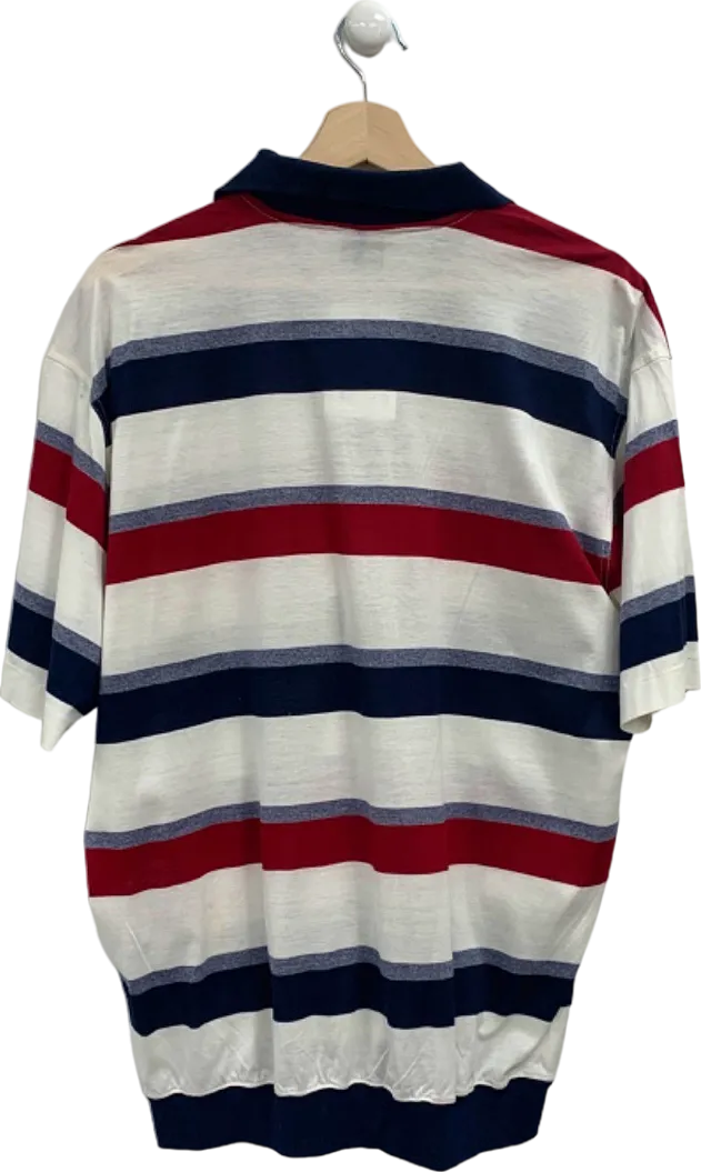 Paul & Shark Red/Blue/White Striped Polo Shirt UK XL