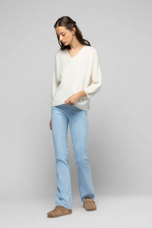 PAVA WOOL CASHMERE SWEATER - WHITE