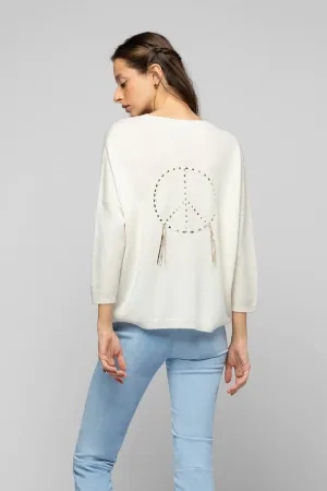 PAVA WOOL CASHMERE SWEATER - WHITE