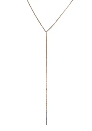 Pave Diamond Bar Lariat