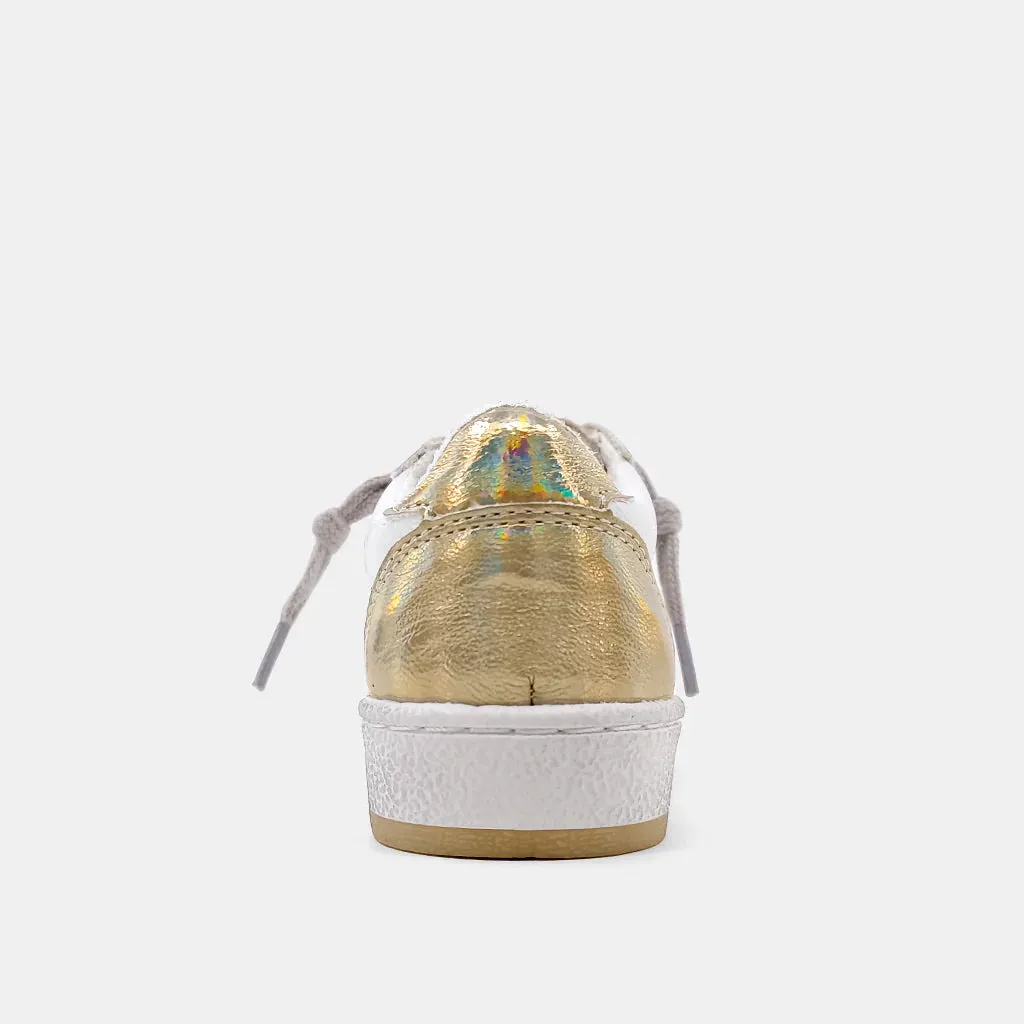 PAZ IRIDESCENT GOLD TODDLER SNEAKER