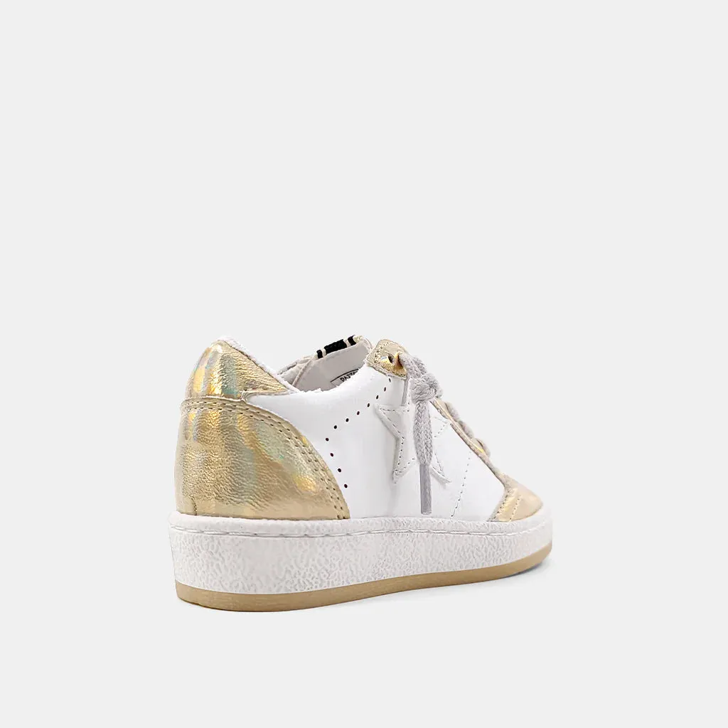 PAZ IRIDESCENT GOLD TODDLER SNEAKER