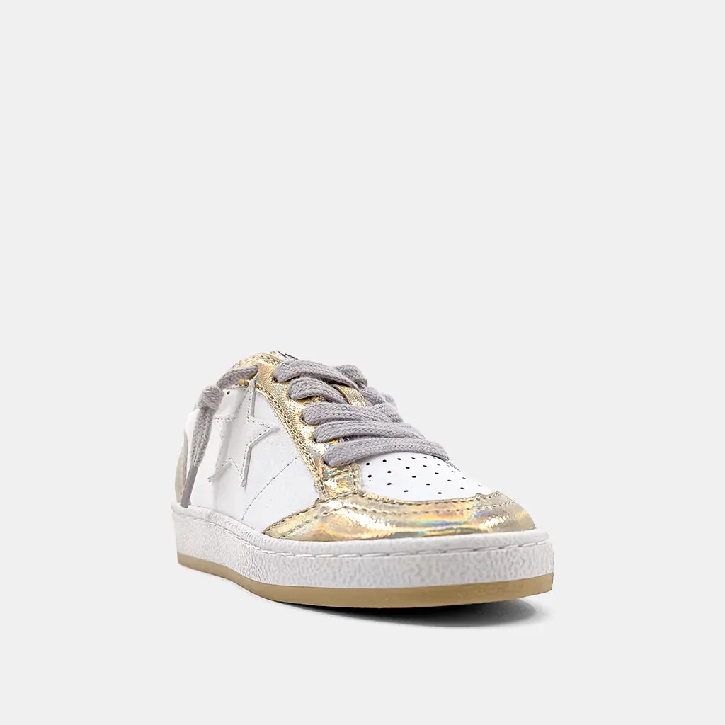 PAZ IRIDESCENT GOLD TODDLER SNEAKER