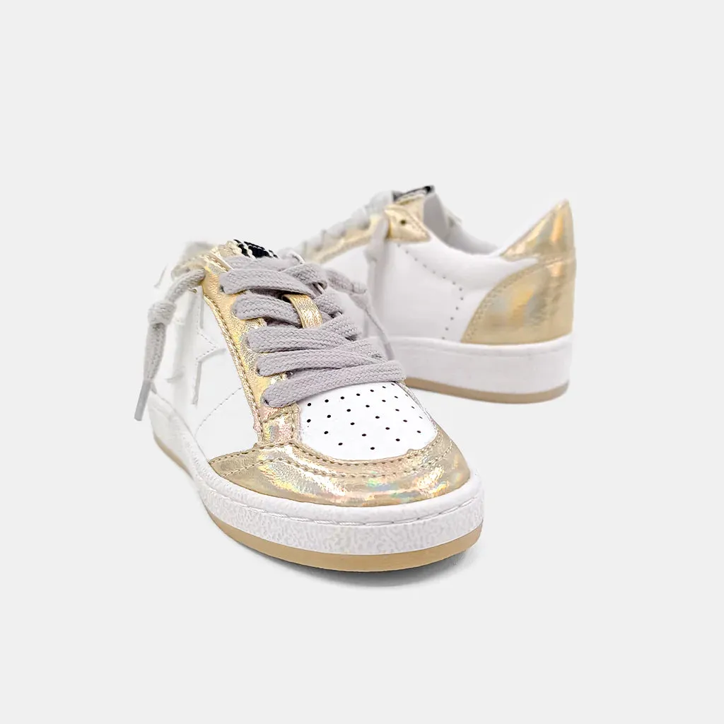 PAZ IRIDESCENT GOLD TODDLER SNEAKER