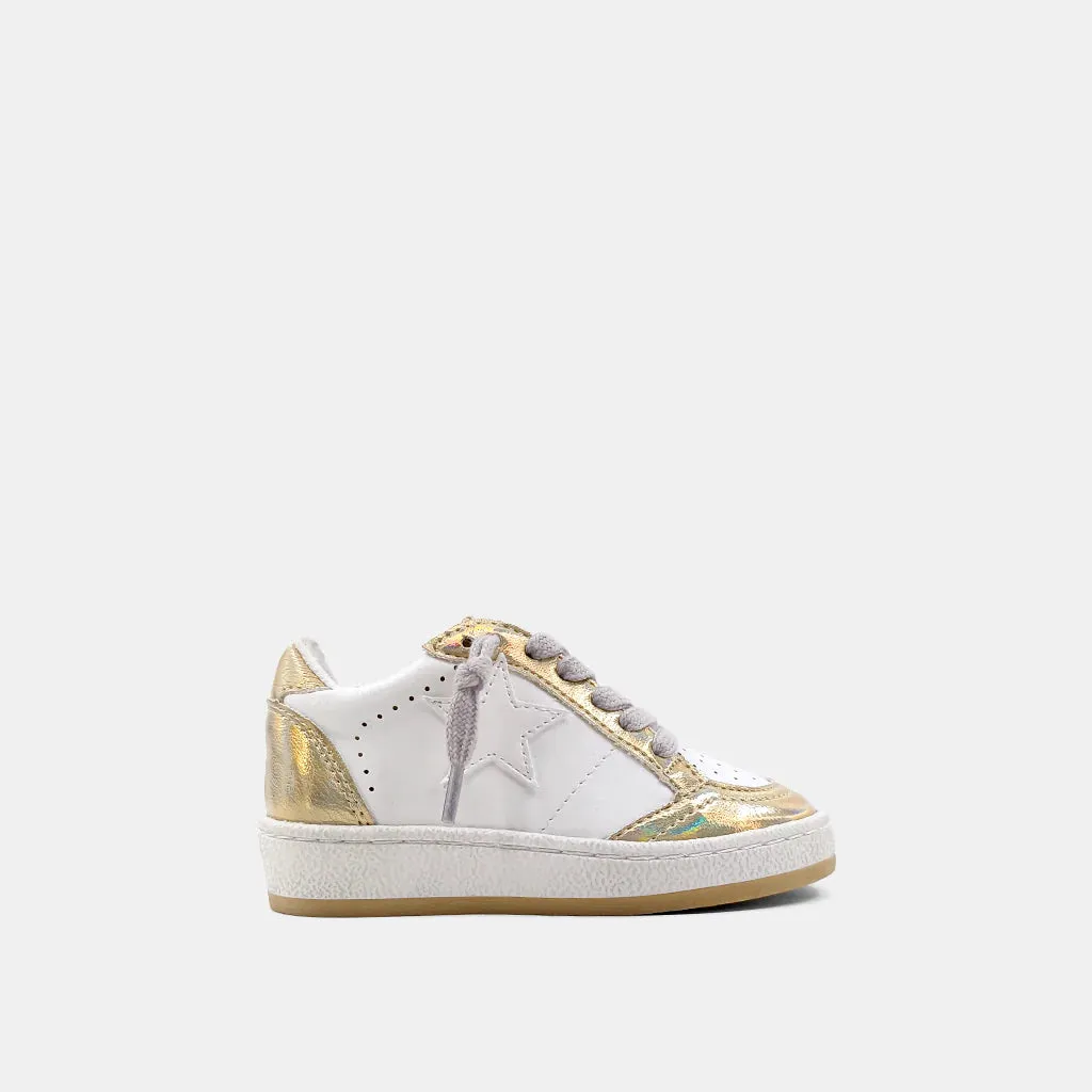 PAZ IRIDESCENT GOLD TODDLER SNEAKER