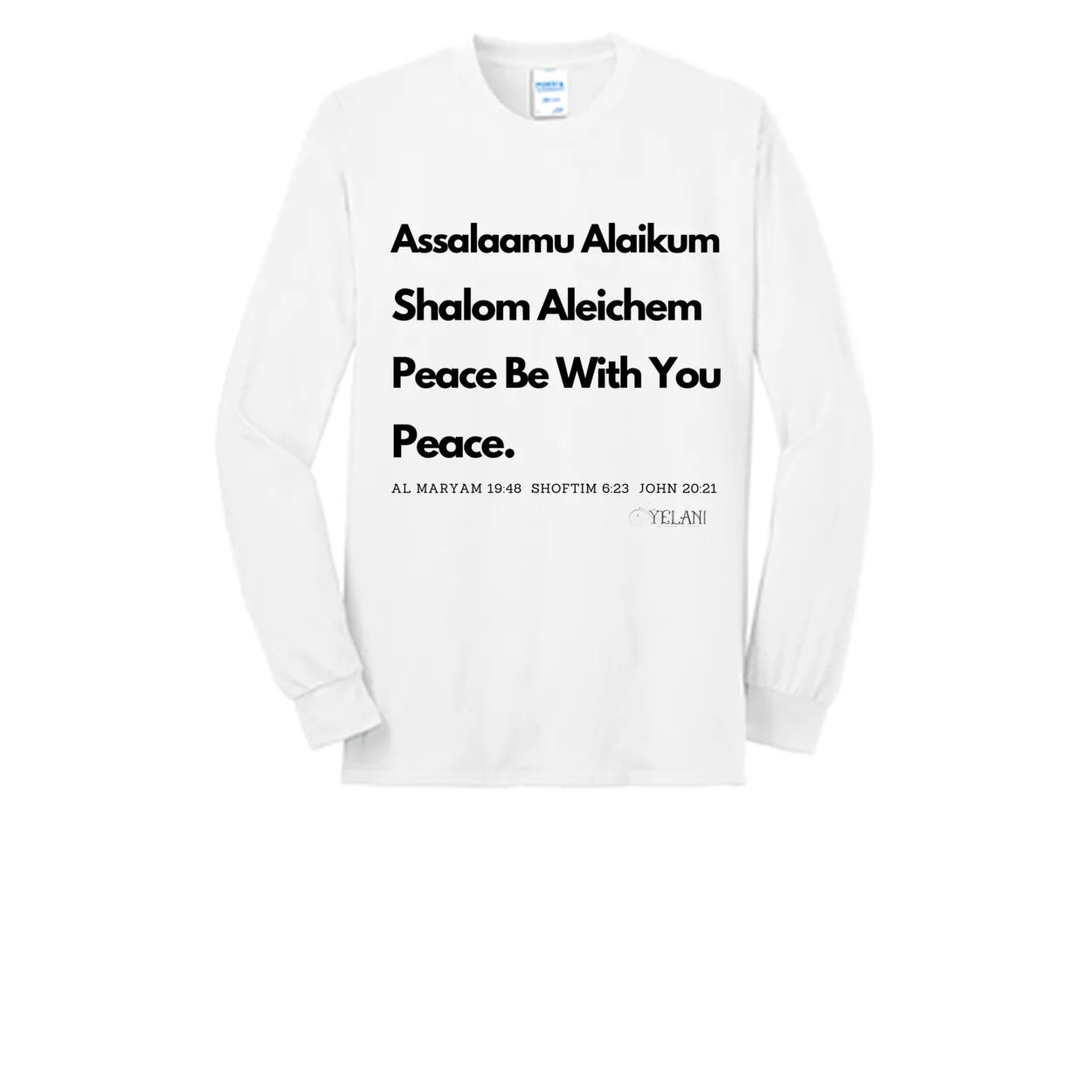 Peace & Blessings Men's Long Sleeve Tee - Interfaith Message