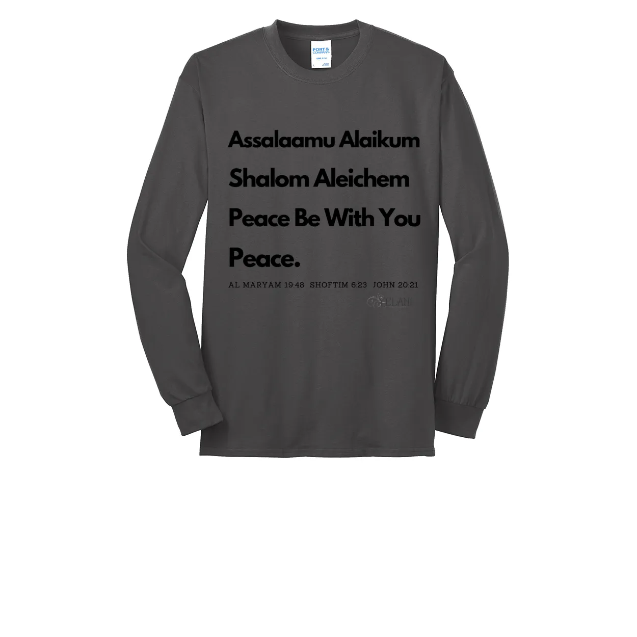 Peace & Blessings Men's Long Sleeve Tee - Interfaith Message