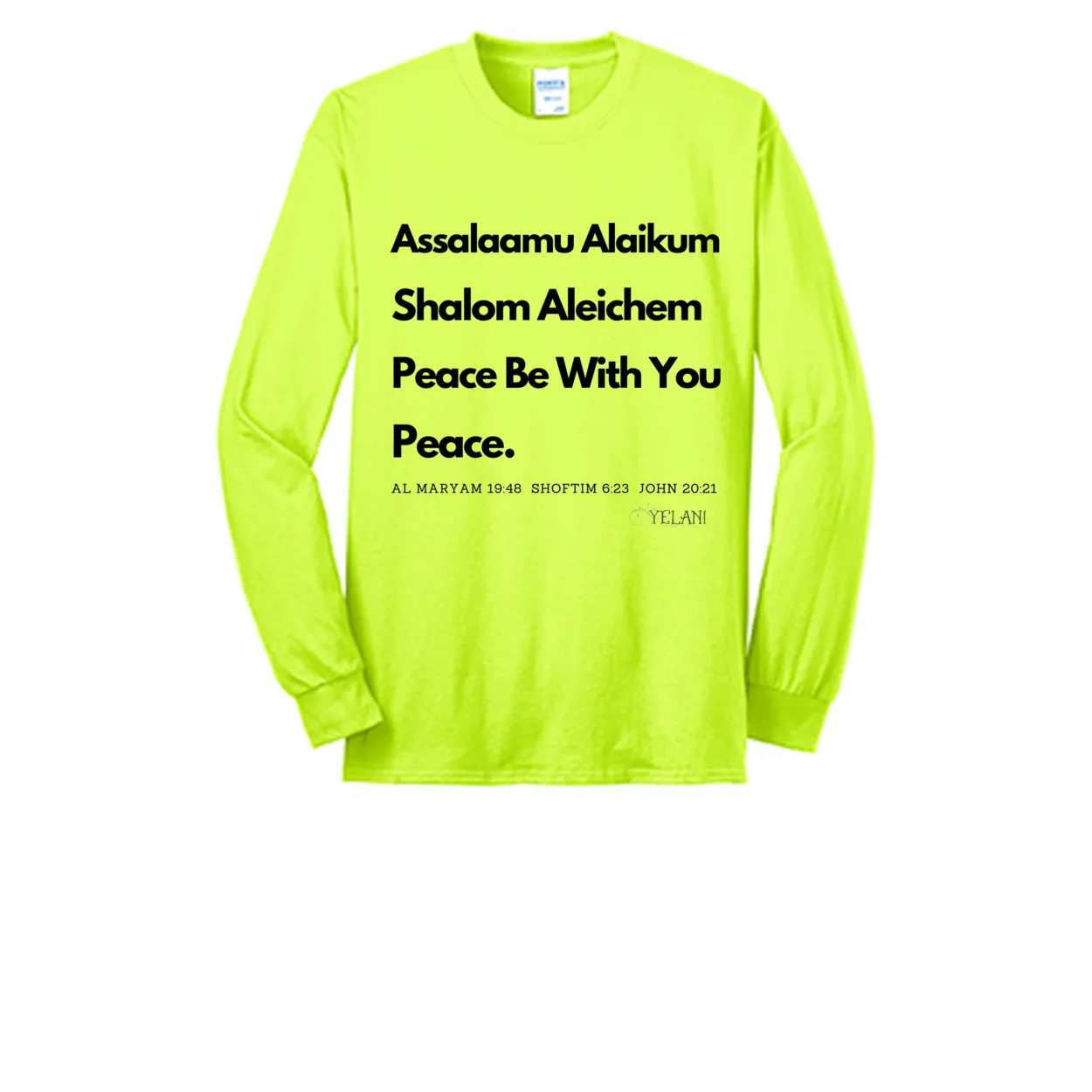 Peace & Blessings Men's Long Sleeve Tee - Interfaith Message