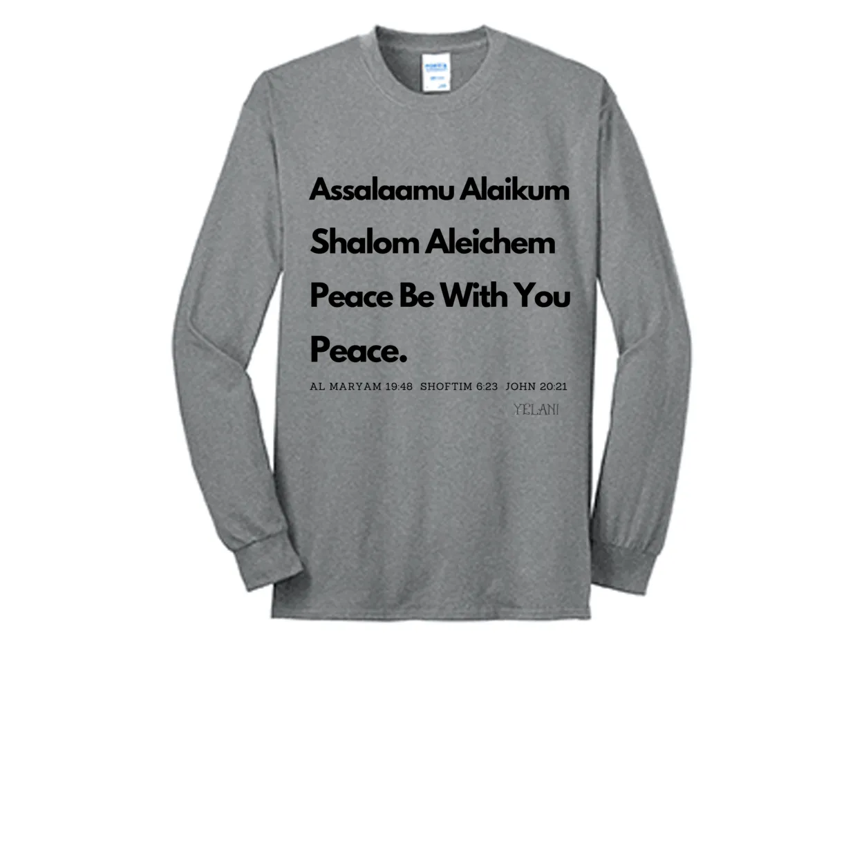 Peace & Blessings Men's Long Sleeve Tee - Interfaith Message